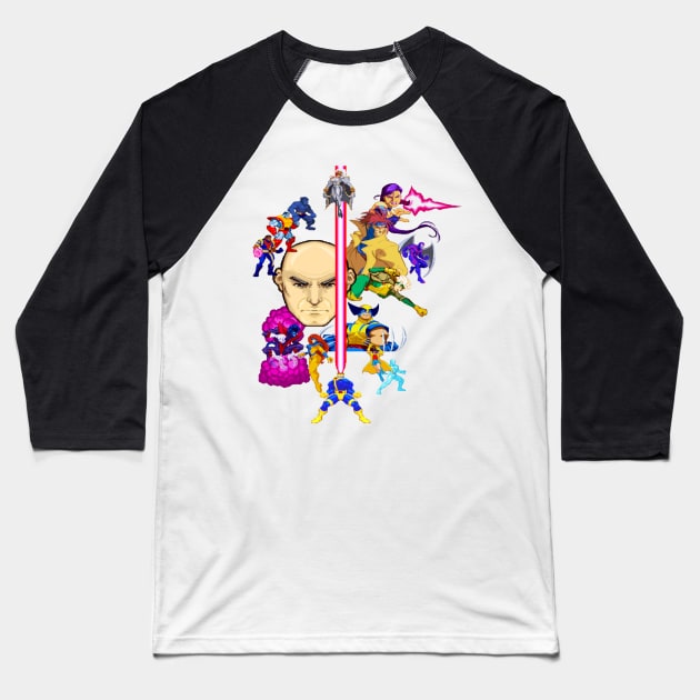 90s Superheroes Baseball T-Shirt by TheM6P